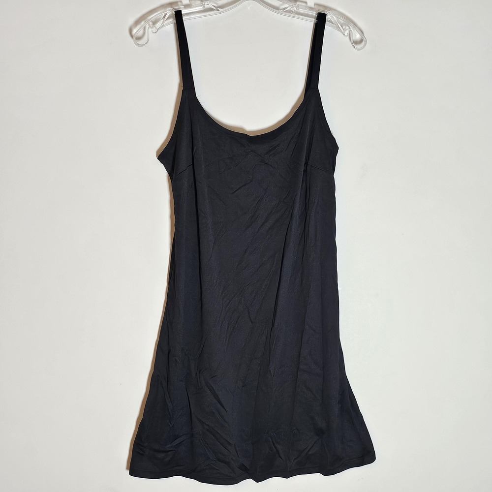 MSK Petite Dress Womens 12P Black Spaghetti Strap Slip Little Black Made USA